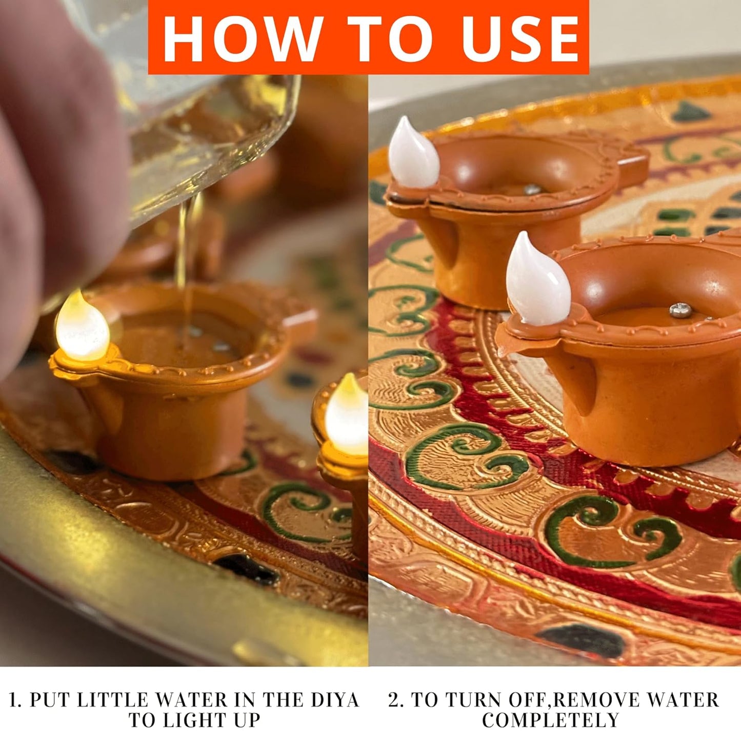 🪔Reusable Water Sensor Led Diyas🪔