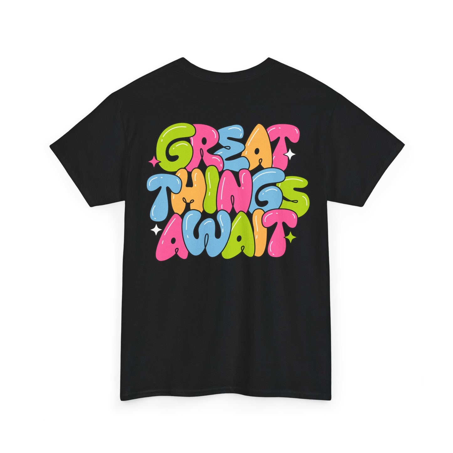 "Great Things Await" Printed Oversize T-shirt