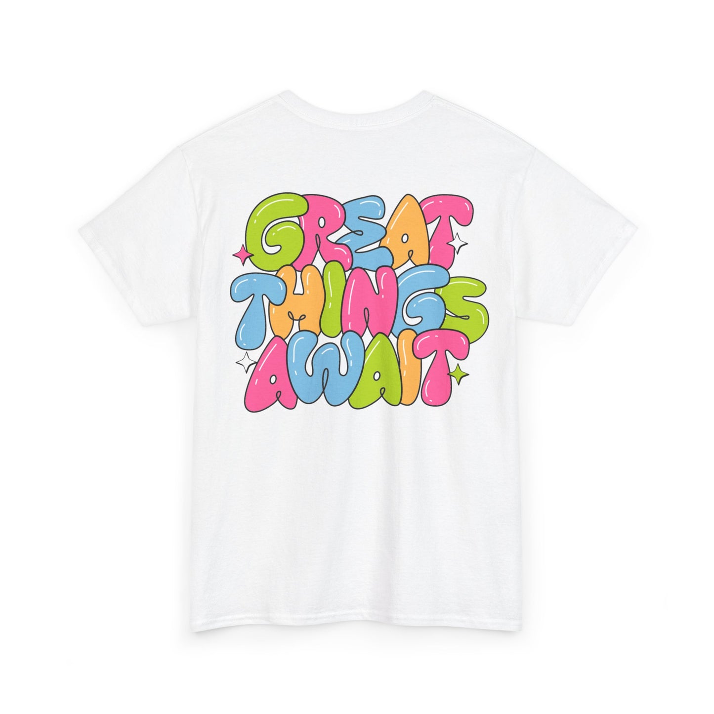 "Great Things Await" Printed Oversize T-shirt